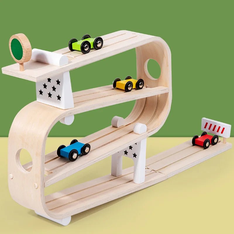 Pista de Corrida Inercial - Brinquedo Montessori #Product_type# - Desenvolvimento infantil