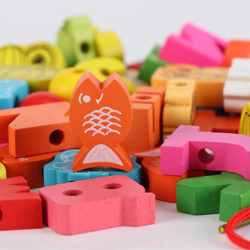 Brinquedo de Alinhavo de Madeira - Brinquedo Montessori #Product_type# - Desenvolvimento infantil