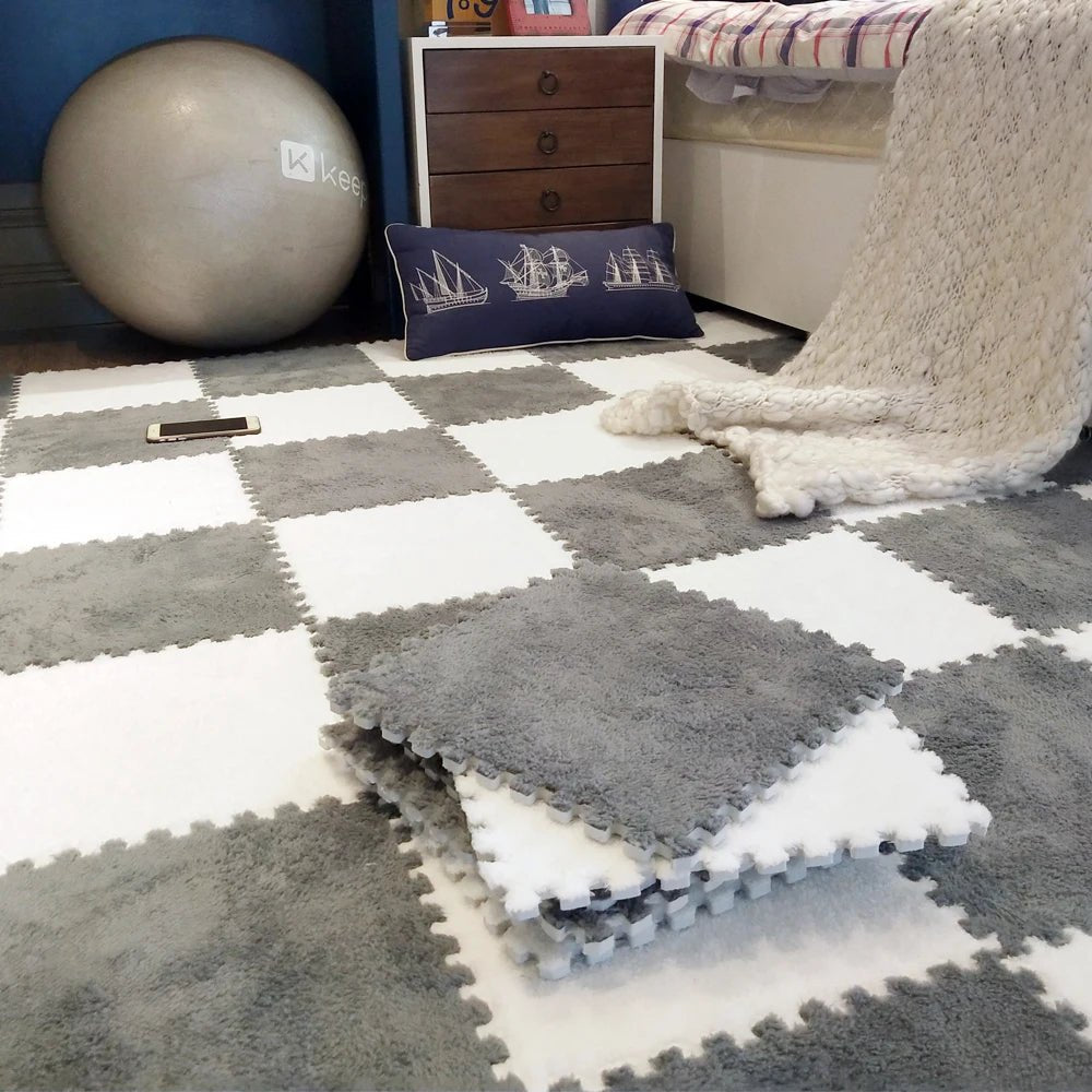 Tapetes EVA Peludinho - 30x30 - 20 und - Brinquedo Montessori #Product_type# - Desenvolvimento infantil