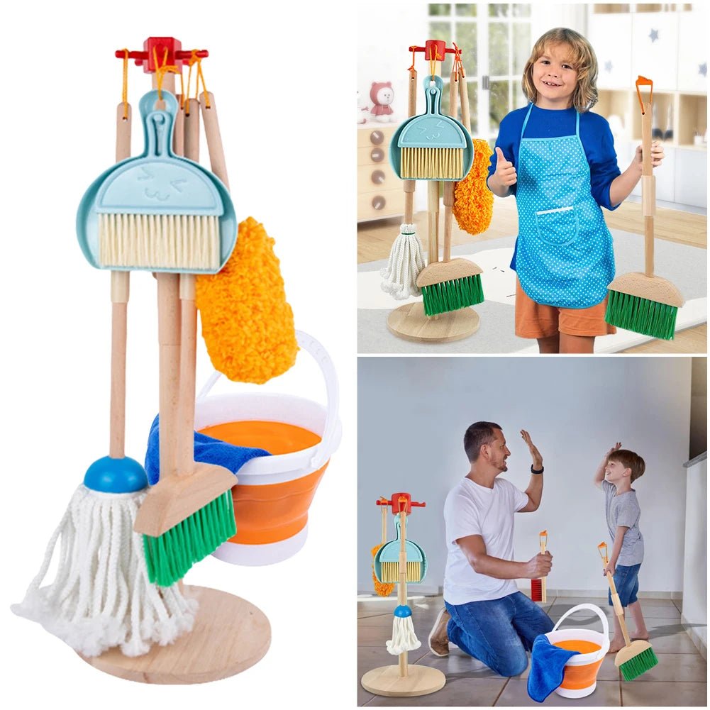 Kit Limpeza em Madeira - Brinquedo Montessori #Product_type# - Desenvolvimento infantil