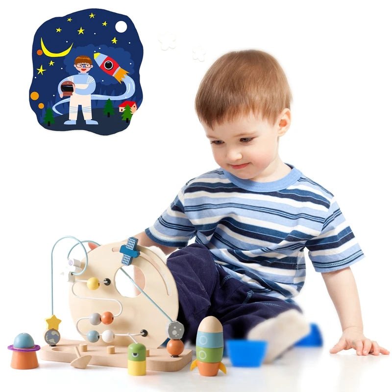 Brinquedo Montessori Planeta e Foguete - Brinquedo Montessori #Product_type# - Desenvolvimento infantil