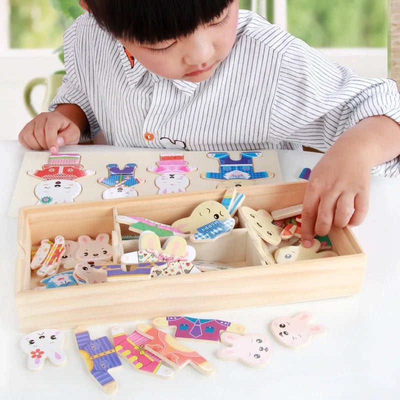 Jogo Montessori - Vestindo Ursinhos - Brinquedo Montessori #Product_type# - Desenvolvimento infantil
