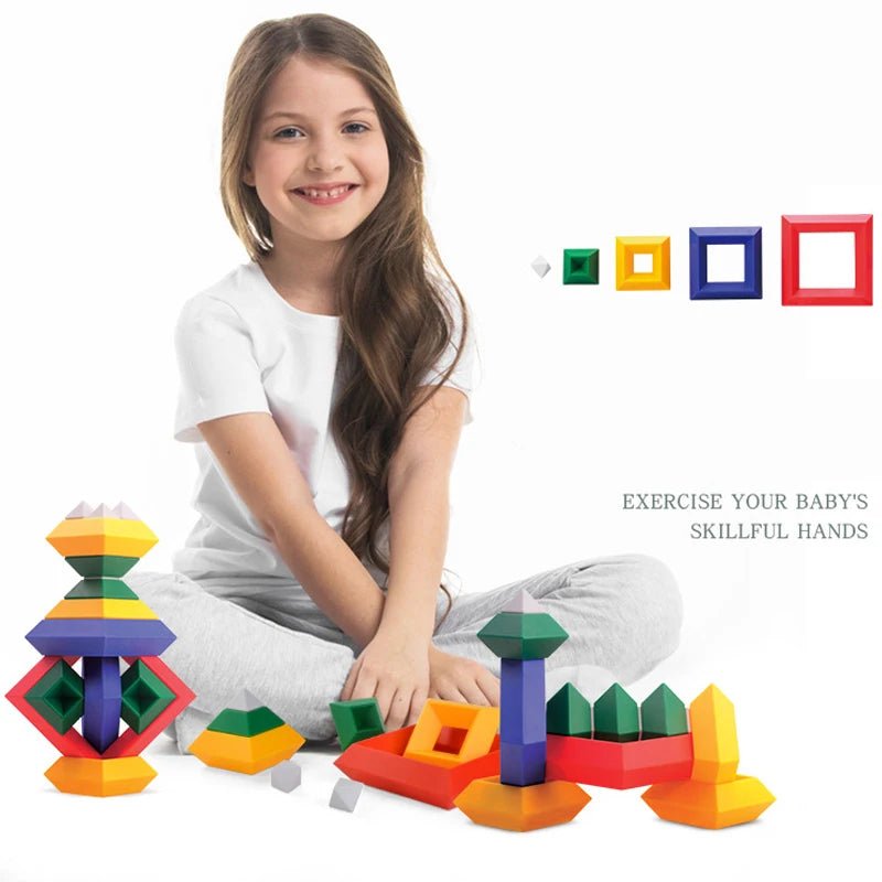 Blocos de Construção Infantil Pirâmide - Brinquedo Montessori #Product_type# - Desenvolvimento infantil