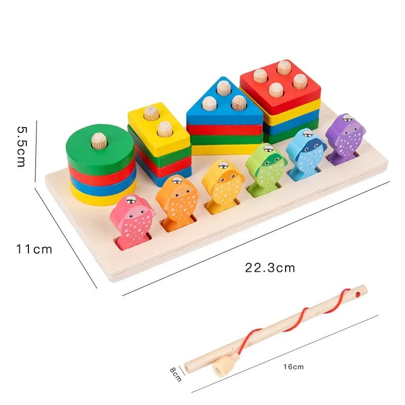 Blocos de Empilhar e Encaixar Montessori - Brinquedo Montessori #Product_type# - Desenvolvimento infantil