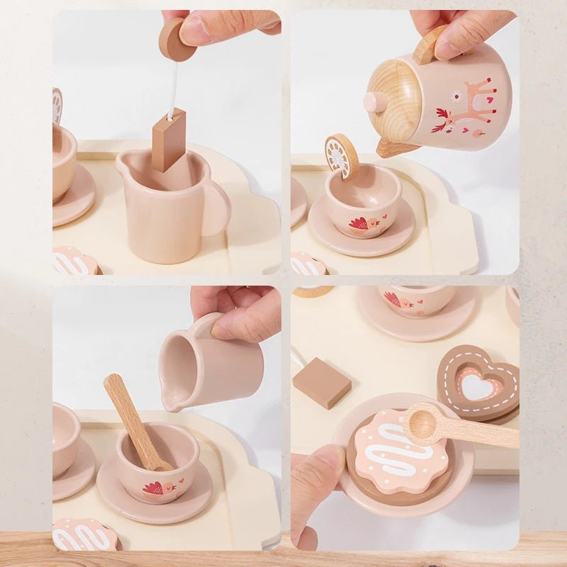 Brinquedo Kit Café da Tarde Madeira - Brinquedo Montessori #Product_type# - Desenvolvimento infantil