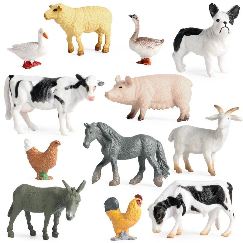 Miniaturas de Animais da Fazenda e Selva - Brinquedo Montessori #Product_type# - Desenvolvimento infantil