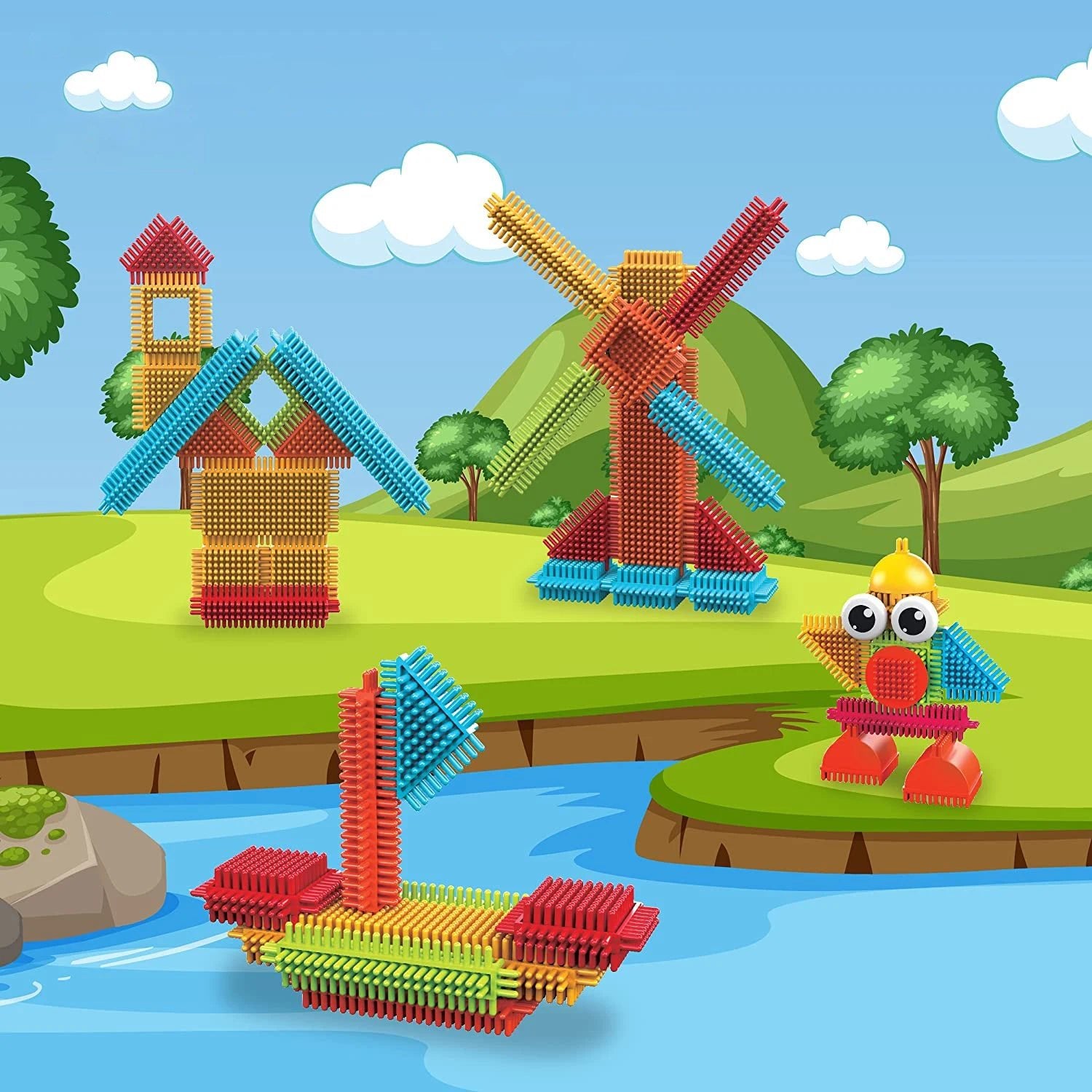 Brinquedo de Blocos de Montar - Brinquedo Montessori #Product_type# - Desenvolvimento infantil