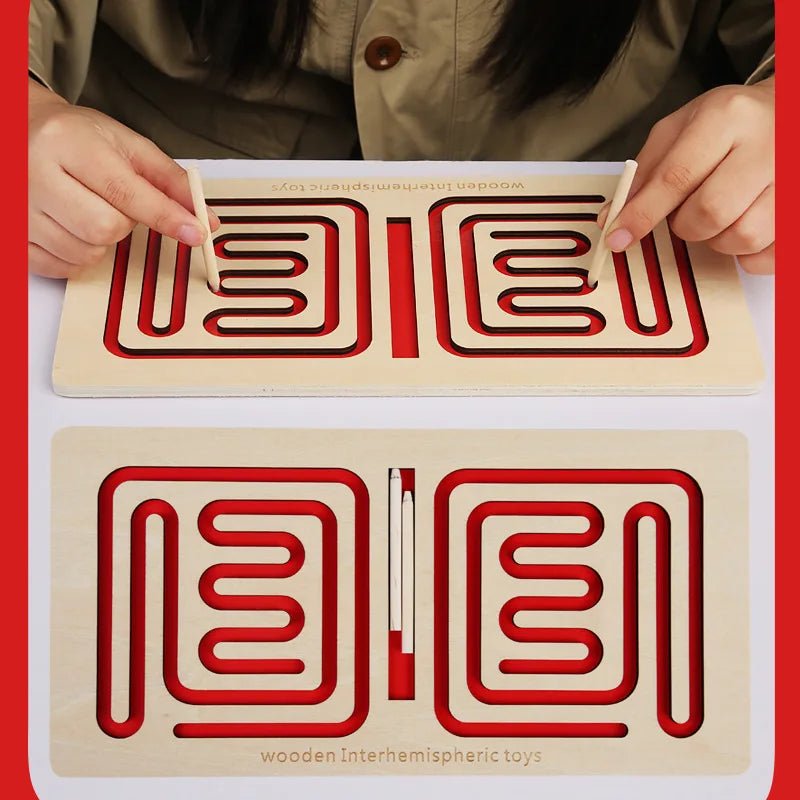 Tabuleiro Labirinto - Brinquedo Montessori #Product_type# - Desenvolvimento infantil