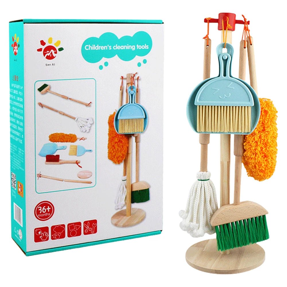 Kit Limpeza em Madeira - Brinquedo Montessori #Product_type# - Desenvolvimento infantil