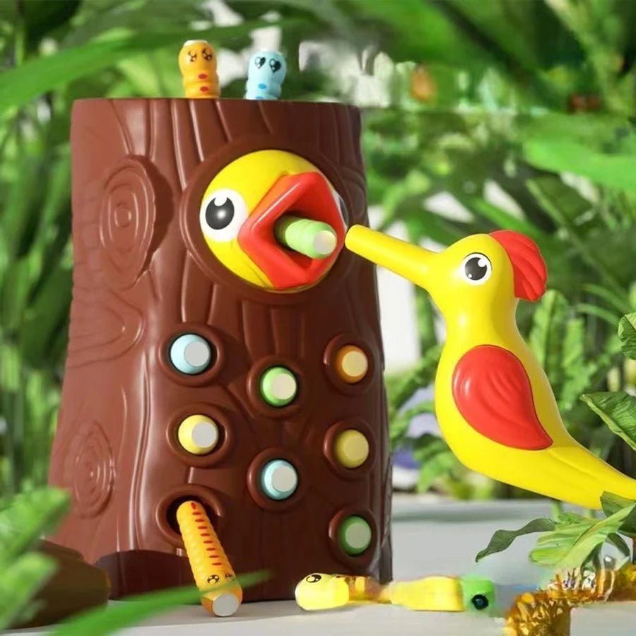 Brinquedo Pega Minhoca Pica - Pau - Brinquedo Montessori #Product_type# - Desenvolvimento infantil