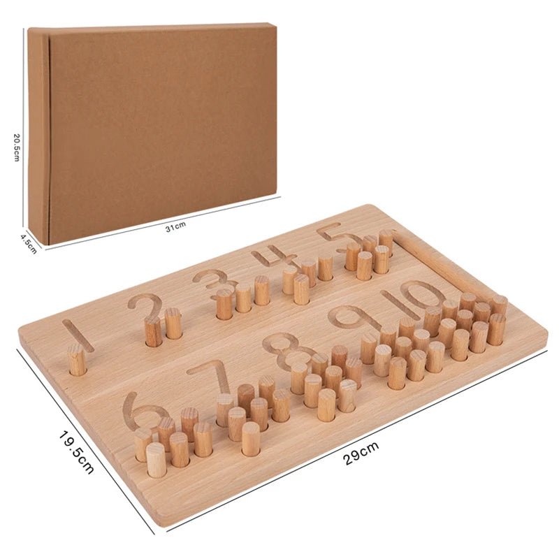 Tabuleiro de Números Montessori - Brinquedo Montessori #Product_type# - Desenvolvimento infantil