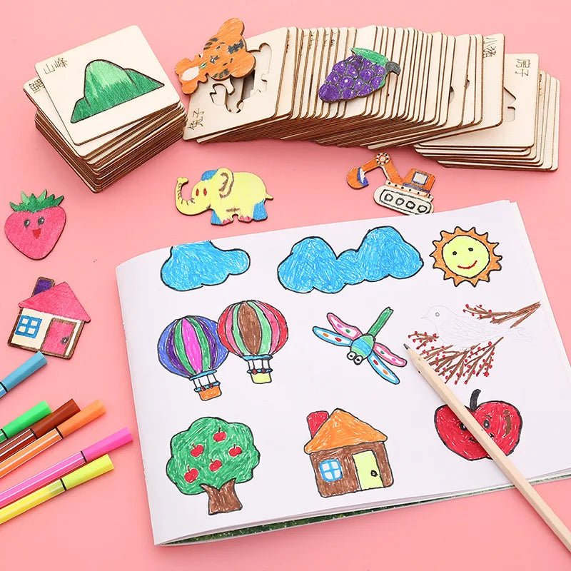 32 Réguas de Desenho - Brinquedo Montessori #Product_type# - Desenvolvimento infantil