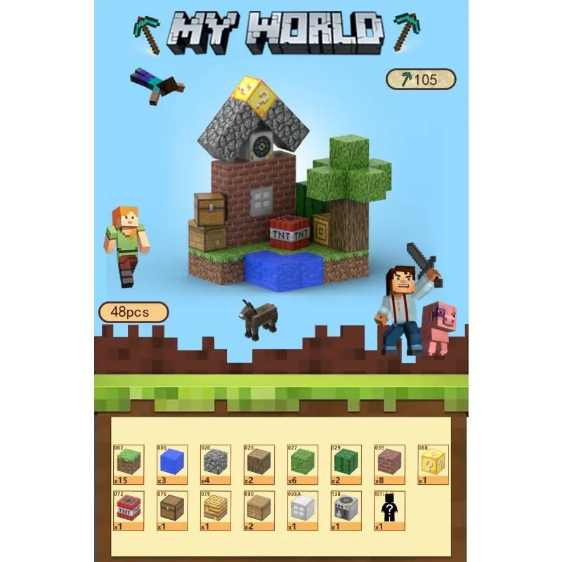Blocos Magnéticos Minecraft - Brinquedo Montessori #Product_type# - Desenvolvimento infantil
