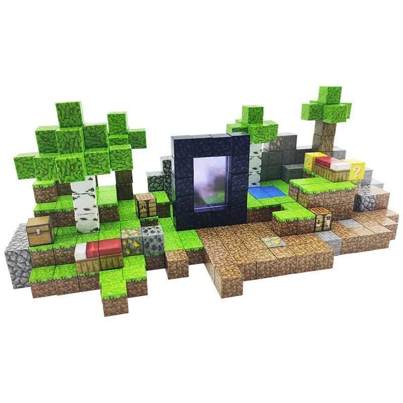 Blocos Magnéticos Minecraft - Brinquedo Montessori #Product_type# - Desenvolvimento infantil