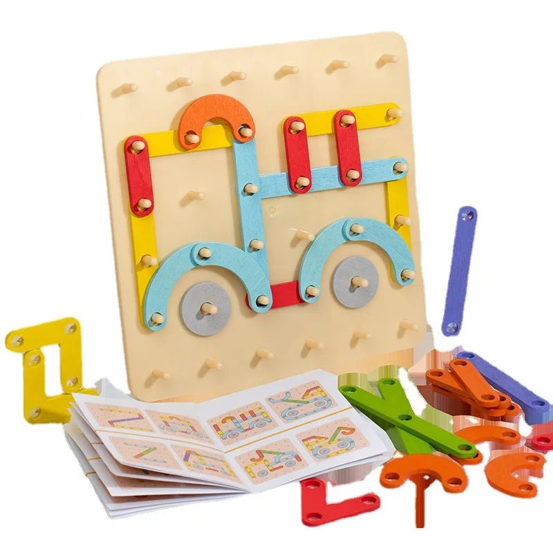 Quebra - Cabeça Geométrico Montessori - Geoboard - Brinquedo Montessori #Product_type# - Desenvolvimento infantil