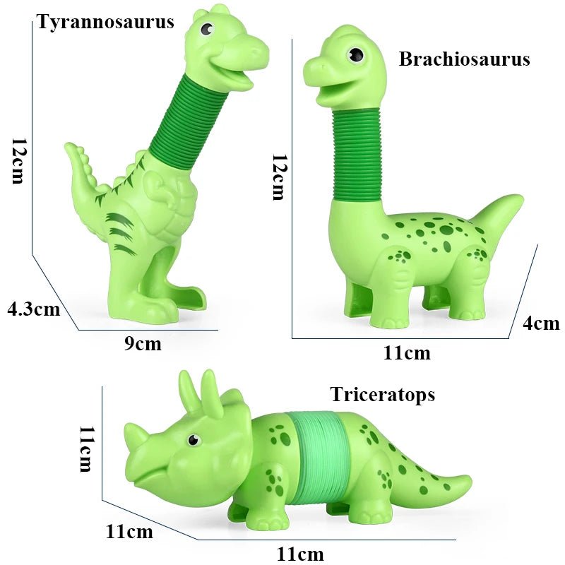 3 Dinossauros Pop Tube - Brinquedo Montessori #Product_type# - Desenvolvimento infantil