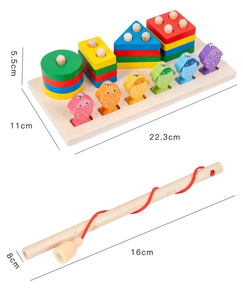Blocos de Empilhar e Encaixar Montessori - Brinquedo Montessori #Product_type# - Desenvolvimento infantil