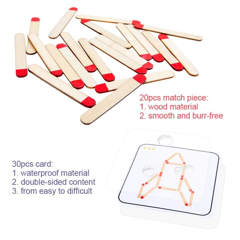 Jogo de Correspondência de Palitos Montessori - Brinquedo Montessori #Product_type# - Desenvolvimento infantil
