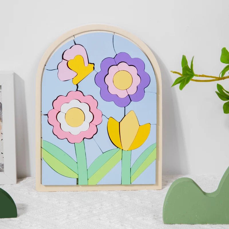 Quebra - Cabeça Colorido em Madeira Infantil - Brinquedo Montessori #Product_type# - Desenvolvimento infantil