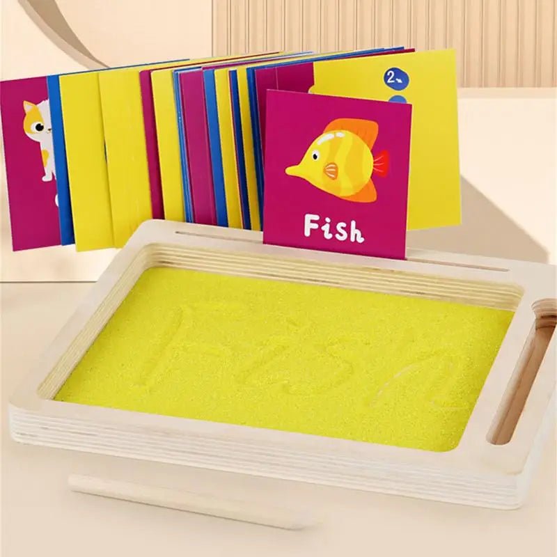 Bandeja de Areia de Madeira - Montessori - Brinquedo Montessori #Product_type# - Desenvolvimento infantil