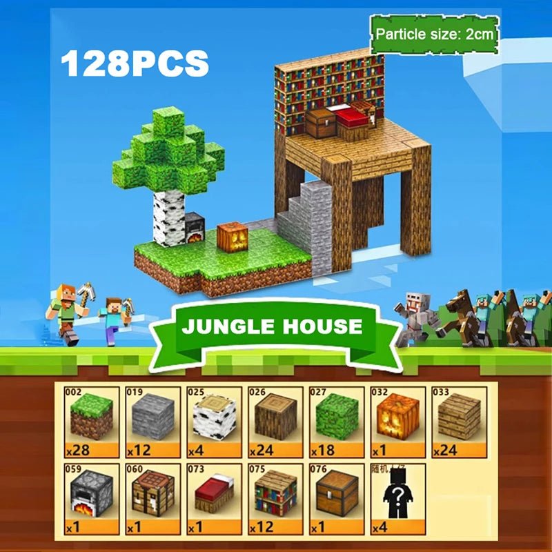 Blocos Magnéticos Minecraft - Brinquedo Montessori #Product_type# - Desenvolvimento infantil
