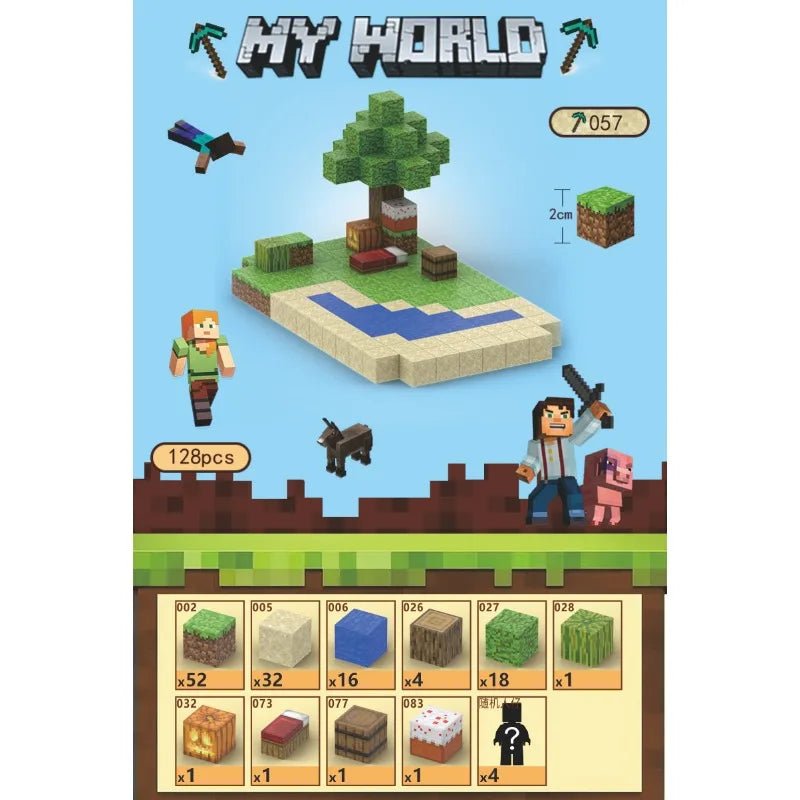 Blocos Magnéticos Minecraft - Brinquedo Montessori #Product_type# - Desenvolvimento infantil