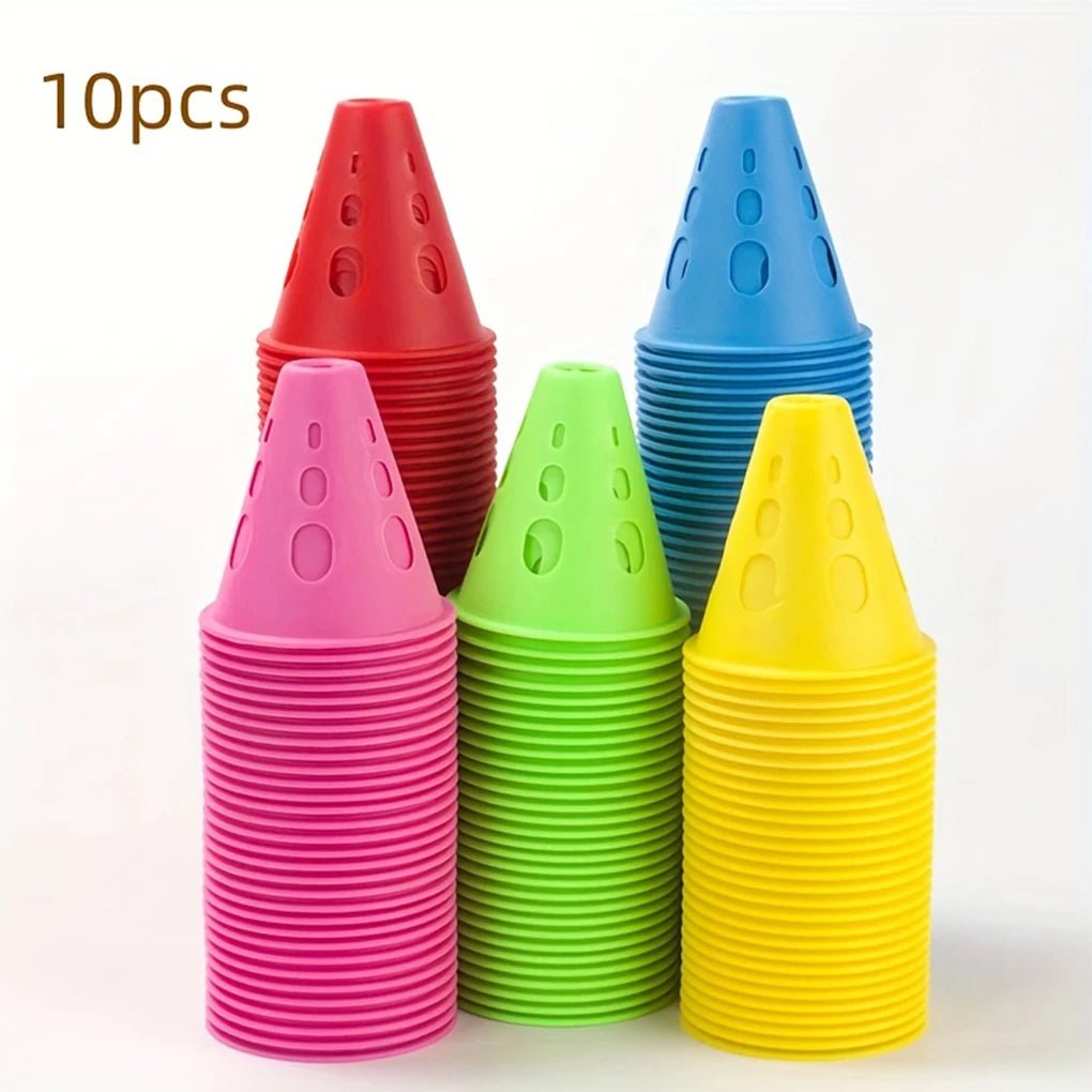 Kit 10 Cones de Plástico Coloridos para Treinamento - Brinquedo Montessori #Product_type# - Desenvolvimento infantil