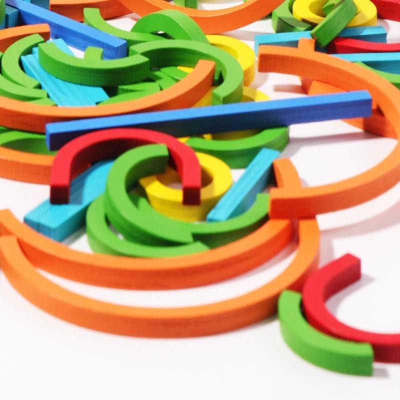 Jogo de Inteligência de Palitos e Anéis de Madeiras - Brinquedo Montessori #Product_type# - Desenvolvimento infantil