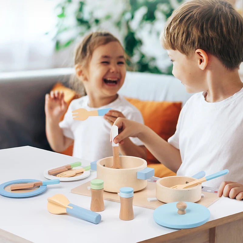 Cooktop e Acessórios em Madeira - Brinquedo Montessori #Product_type# - Desenvolvimento infantil