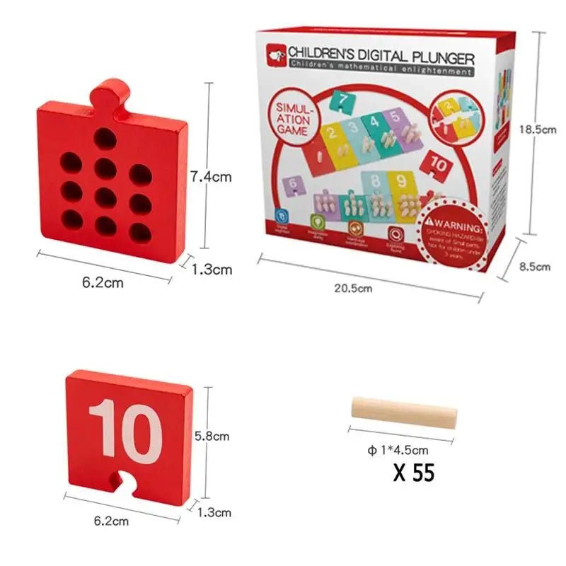Tabuleiro de Contagem Montessori - Brinquedo Montessori #Product_type# - Desenvolvimento infantil