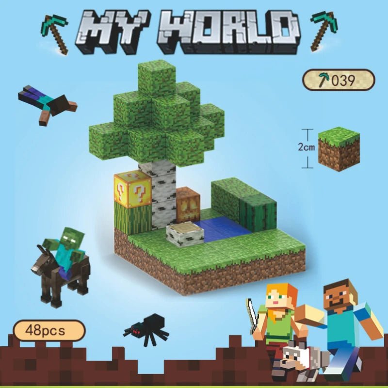 Blocos Magnéticos Minecraft - Brinquedo Montessori #Product_type# - Desenvolvimento infantil