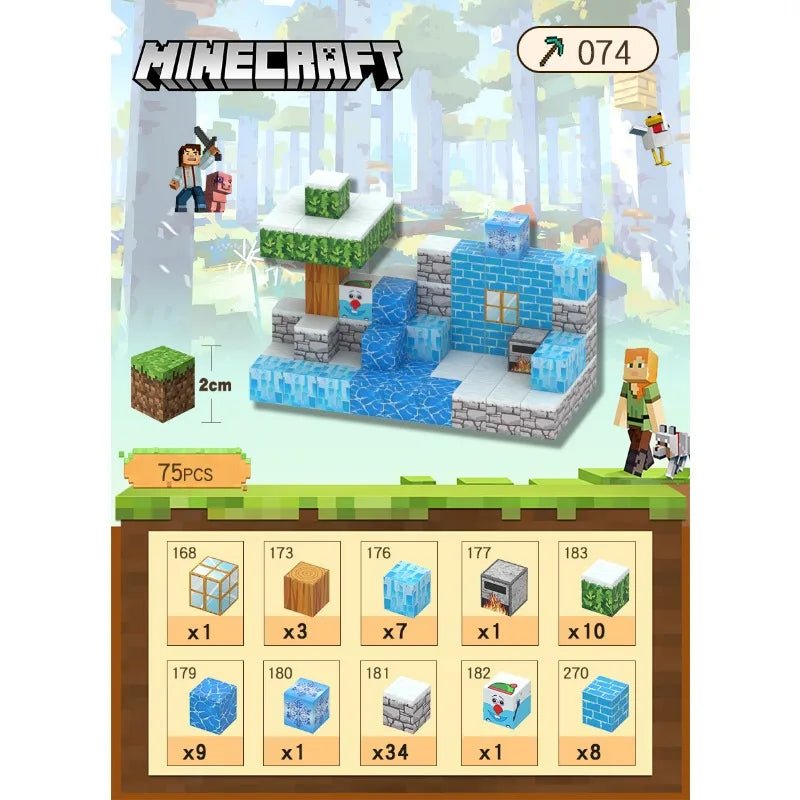 Blocos Magnéticos Minecraft - Brinquedo Montessori #Product_type# - Desenvolvimento infantil