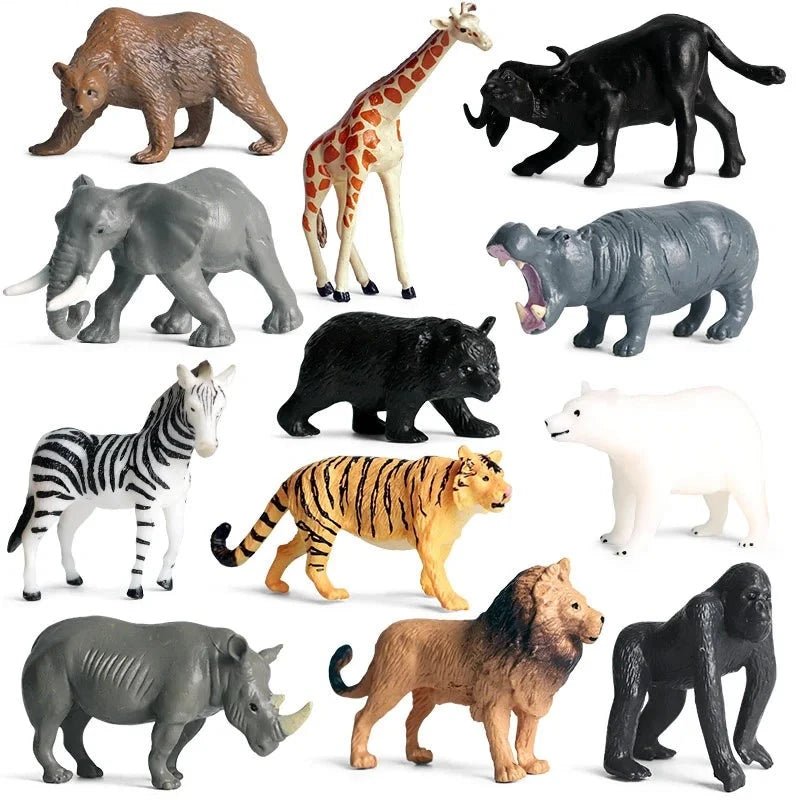 Miniaturas de Animais da Fazenda e Selva - Brinquedo Montessori #Product_type# - Desenvolvimento infantil