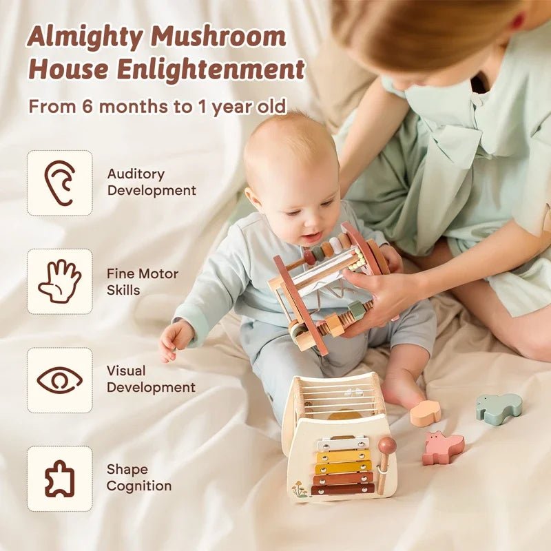 Casa Cogumelo 5 em 1 - Brinquedo Montessori #Product_type# - Desenvolvimento infantil