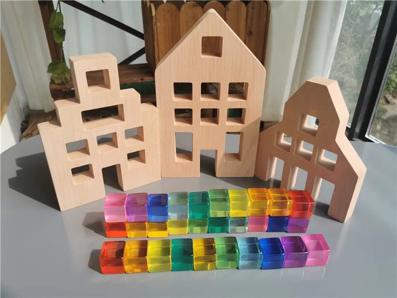 Casa de Madeira Montessori - Brinquedo Montessori #Product_type# - Desenvolvimento infantil