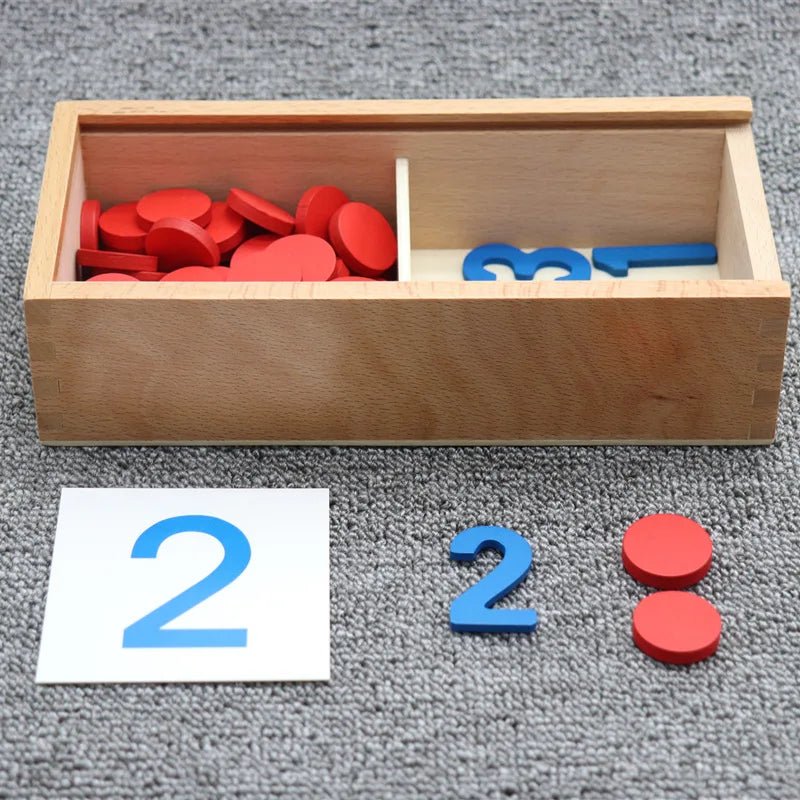 Material Educativo de Madeira - Jogo de Contagem e Matemática Montessori - Brinquedo Montessori #Product_type# - Desenvolvimento infantil