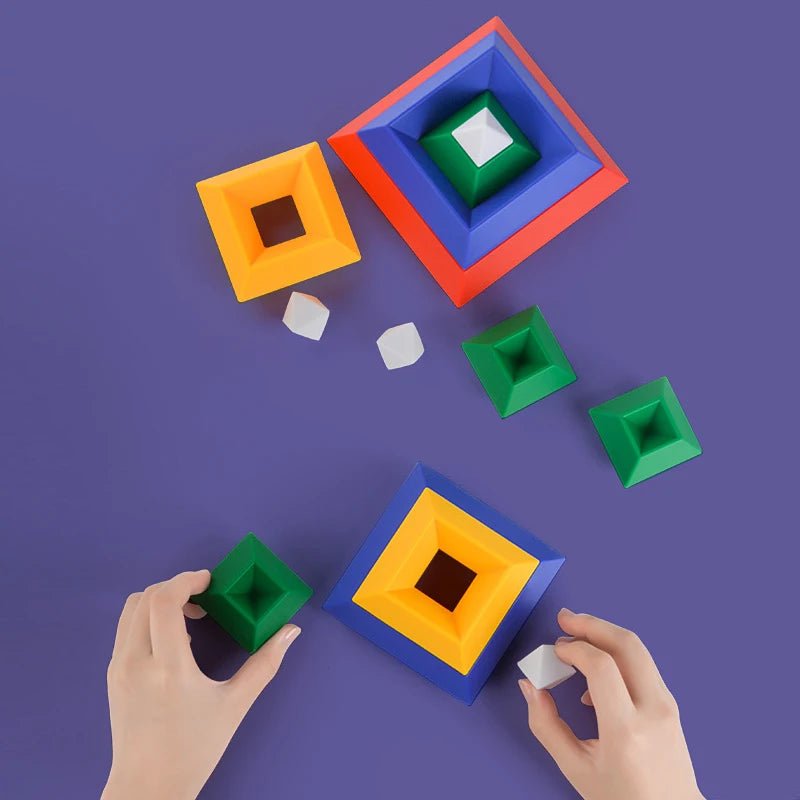 Blocos de Construção Infantil Pirâmide - Brinquedo Montessori #Product_type# - Desenvolvimento infantil