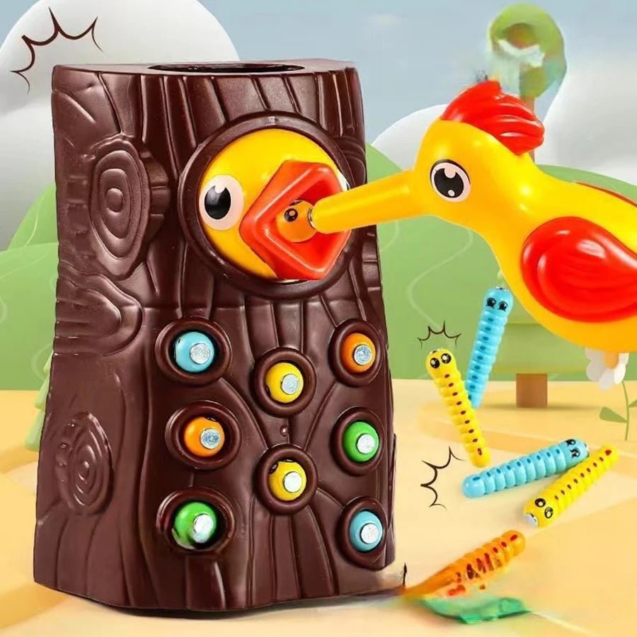 Brinquedo Pega Minhoca Pica - Pau - Brinquedo Montessori #Product_type# - Desenvolvimento infantil