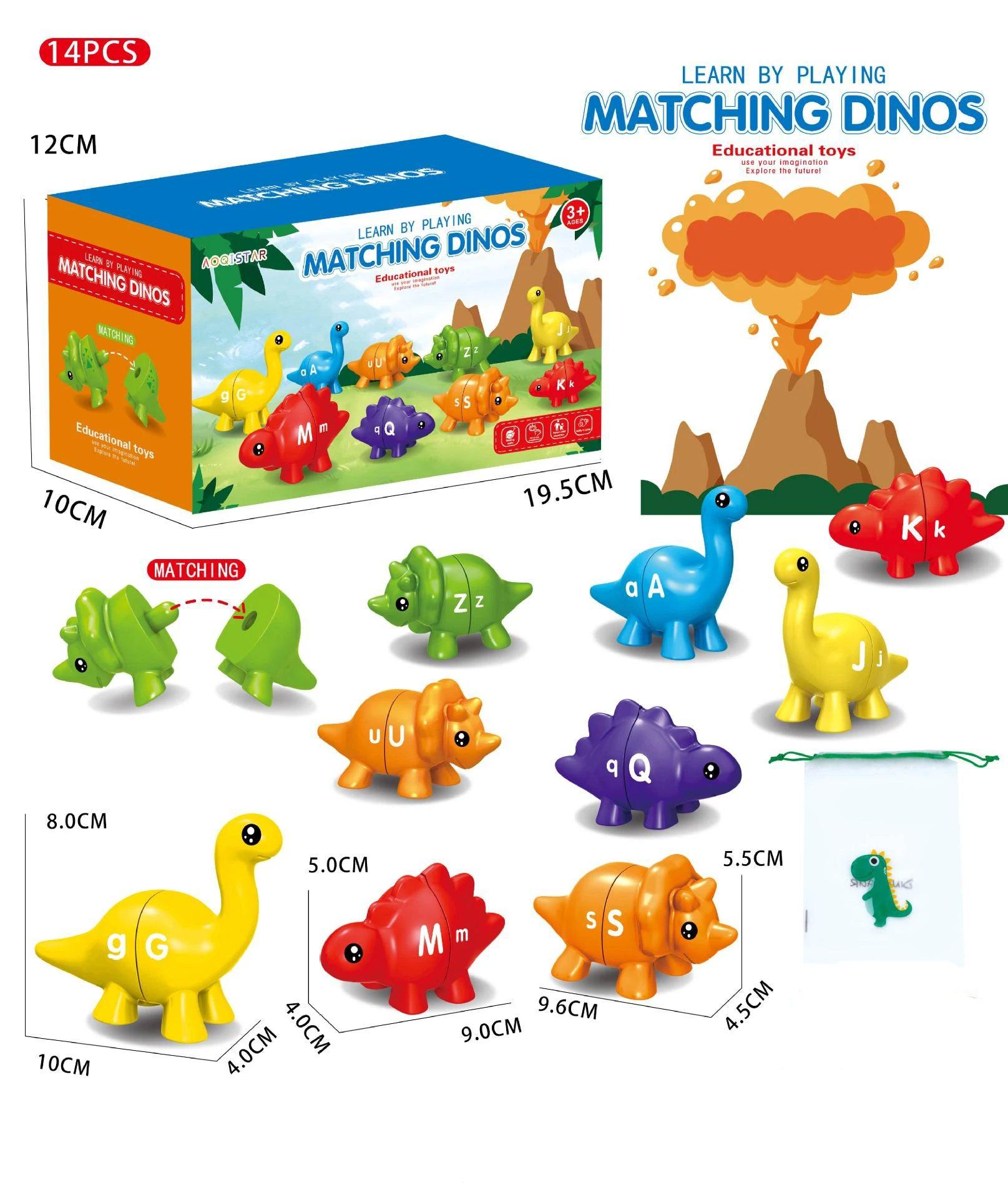 Dino ABC: Brinquedo Educativo Montessori de Letras - Brinquedo Montessori #Product_type# - Desenvolvimento infantil