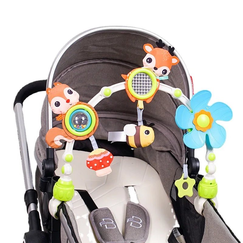 Móbile Arco de Atividades para Carrinho de Bebê - Brinquedo Montessori #Product_type# - Desenvolvimento infantil