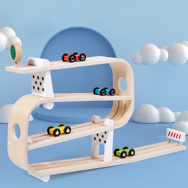 Pista de Corrida Inercial - Brinquedo Montessori #Product_type# - Desenvolvimento infantil