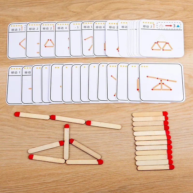 Jogo de Correspondência de Palitos Montessori - Brinquedo Montessori #Product_type# - Desenvolvimento infantil