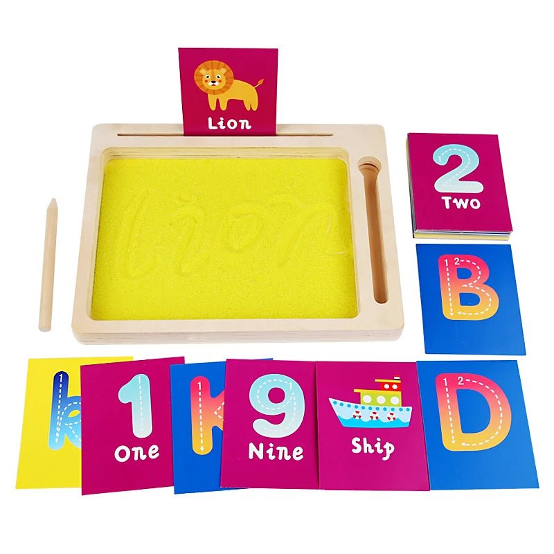 Bandeja de Areia de Madeira - Montessori - Brinquedo Montessori #Product_type# - Desenvolvimento infantil
