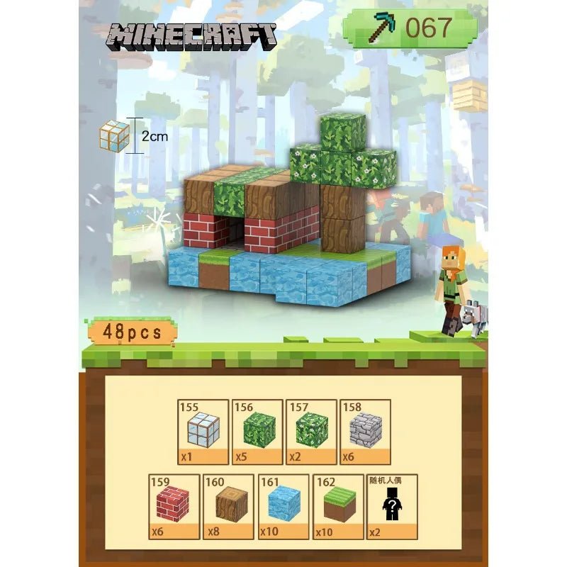 Blocos Magnéticos Minecraft - Brinquedo Montessori #Product_type# - Desenvolvimento infantil