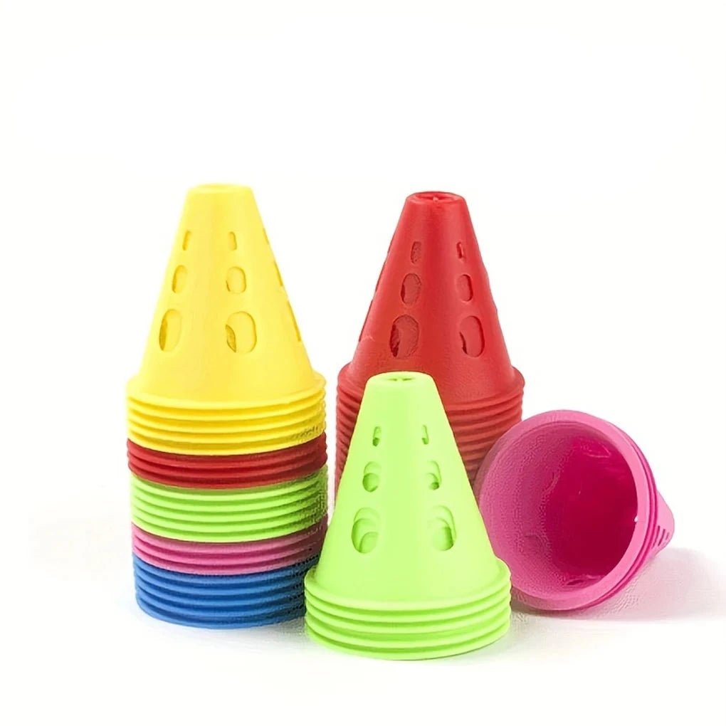 Kit 10 Cones de Plástico Coloridos para Treinamento - Brinquedo Montessori #Product_type# - Desenvolvimento infantil