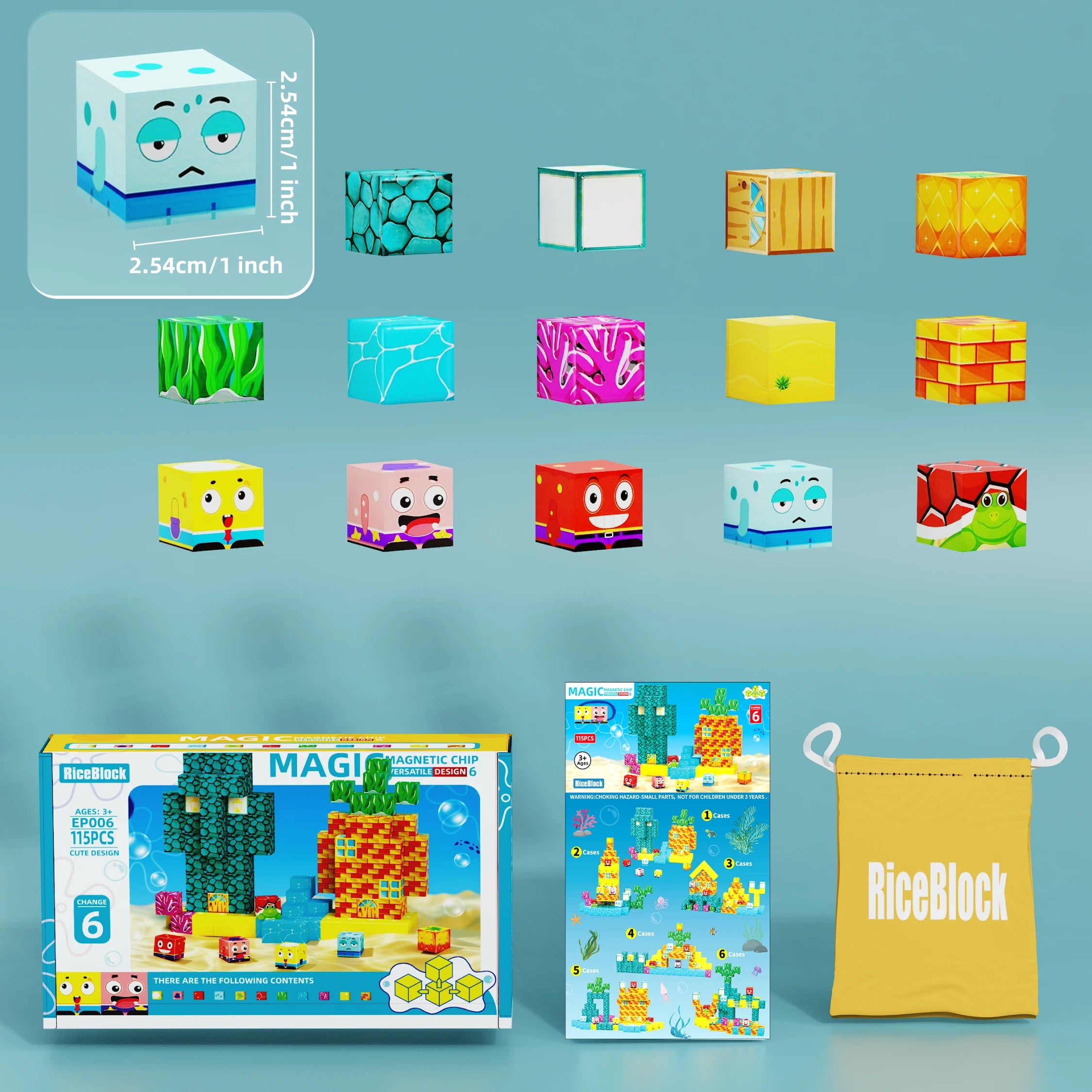 Blocos Magnéticos Ocean - Brinquedo Montessori #Product_type# - Desenvolvimento infantil