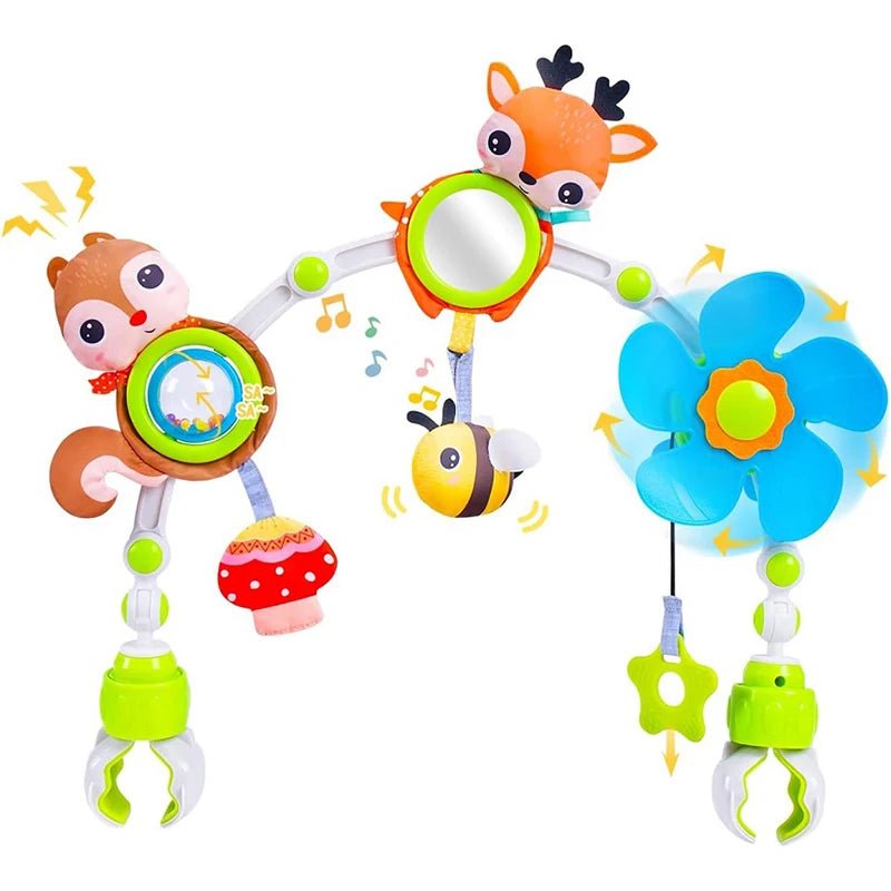 Móbile Arco de Atividades para Carrinho de Bebê - Brinquedo Montessori #Product_type# - Desenvolvimento infantil