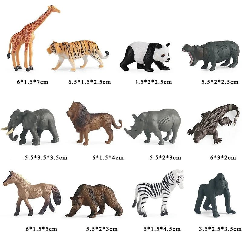 Miniaturas de Animais da Fazenda e Selva - Brinquedo Montessori #Product_type# - Desenvolvimento infantil