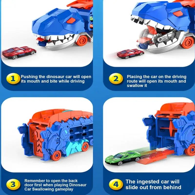 Carreta Dino Transform - Pista Carros - Brinquedo Montessori #Product_type# - Desenvolvimento infantil