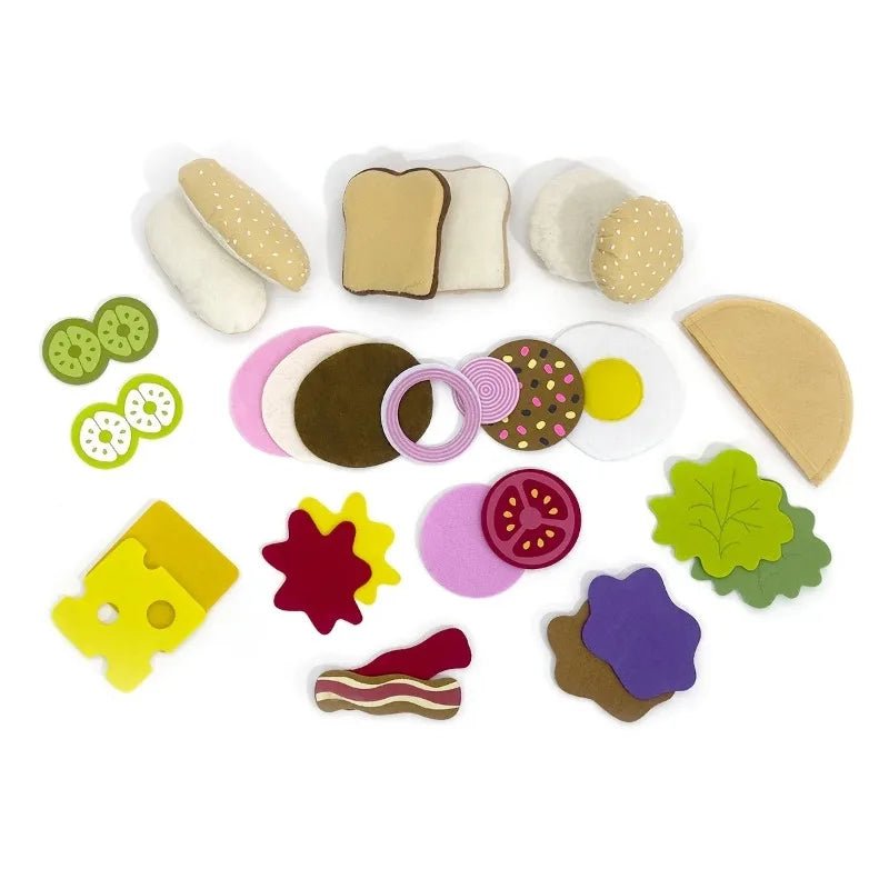 Brinquedo Fast Food Feltro - Brinquedo Montessori #Product_type# - Desenvolvimento infantil